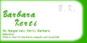 barbara kerti business card